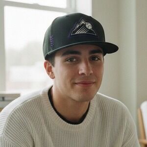 New Era Colorado‎ Rockies MLB Baseball Cap Fitted 59FIFTY Black - Size 7 3/8